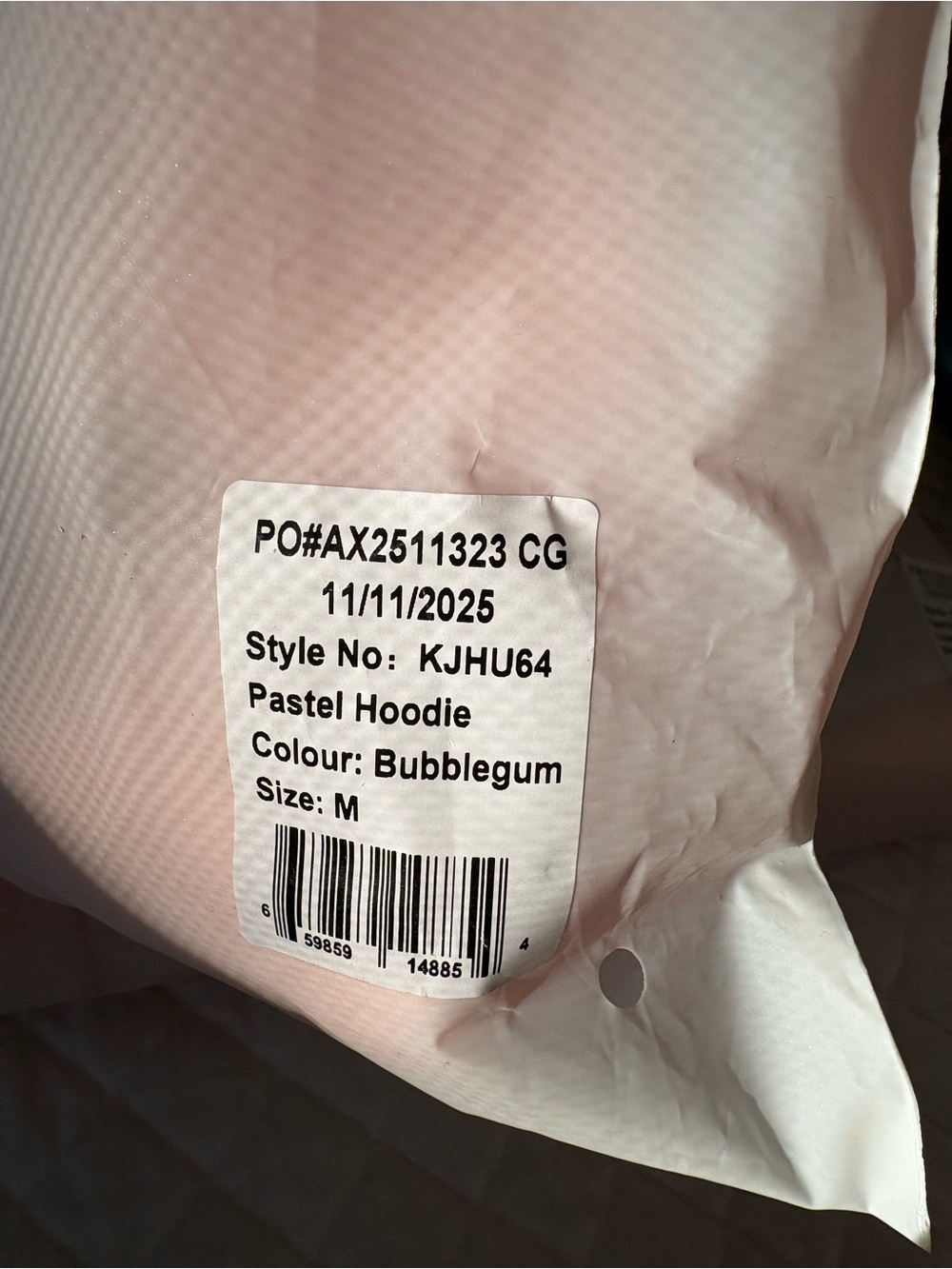 Comfrt - Pastel Hoodie with Kangaroo Pocket and Pant set - Bubblegum-Medium - Picture 9 of 10